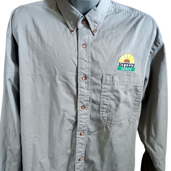 Vintage Men's XL Farmer Shirt Swingster Embroidered Hytest Seeds Swag Logo - Picture 1 of 5